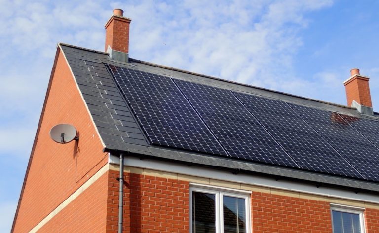 House with Solar Panels